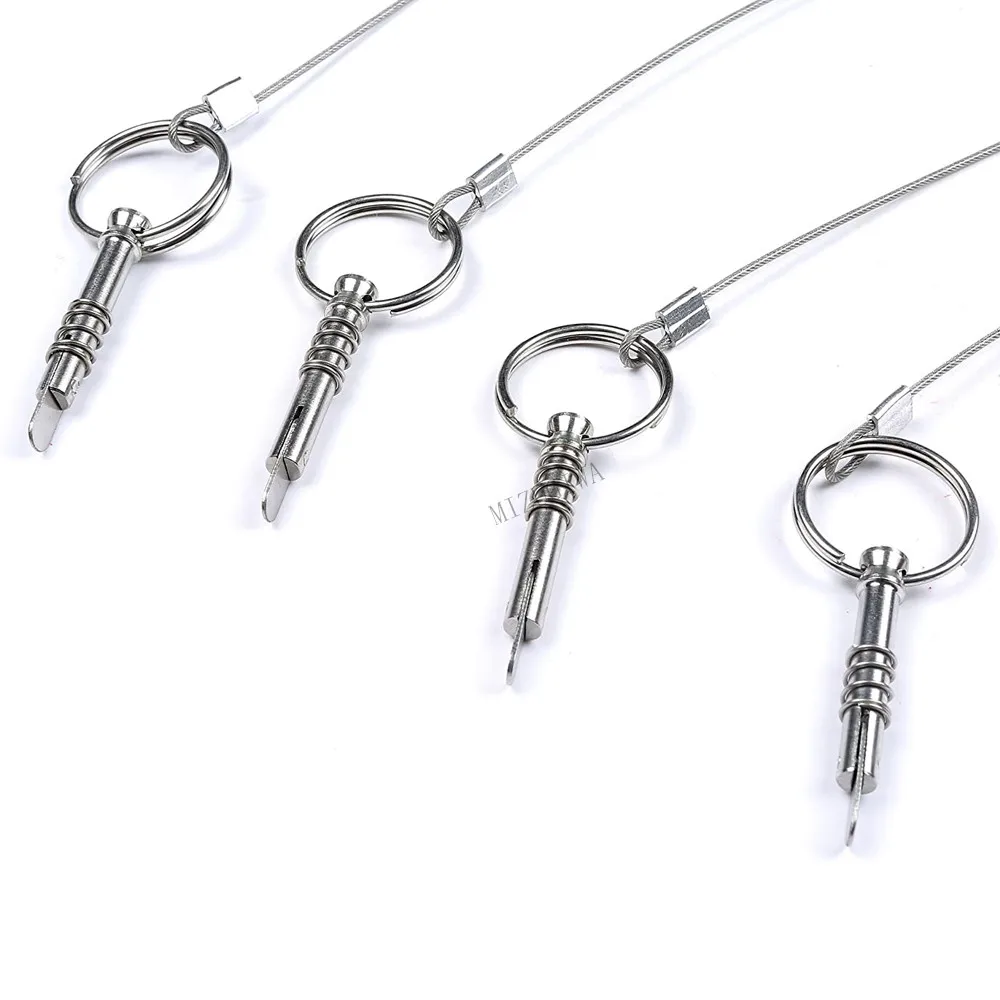 4 Pcs Boat Bimini Quick Release Pin with Lanyard Stainless Steel Marine Hardware Deck Hinge Replacement Accessories | Спорт и
