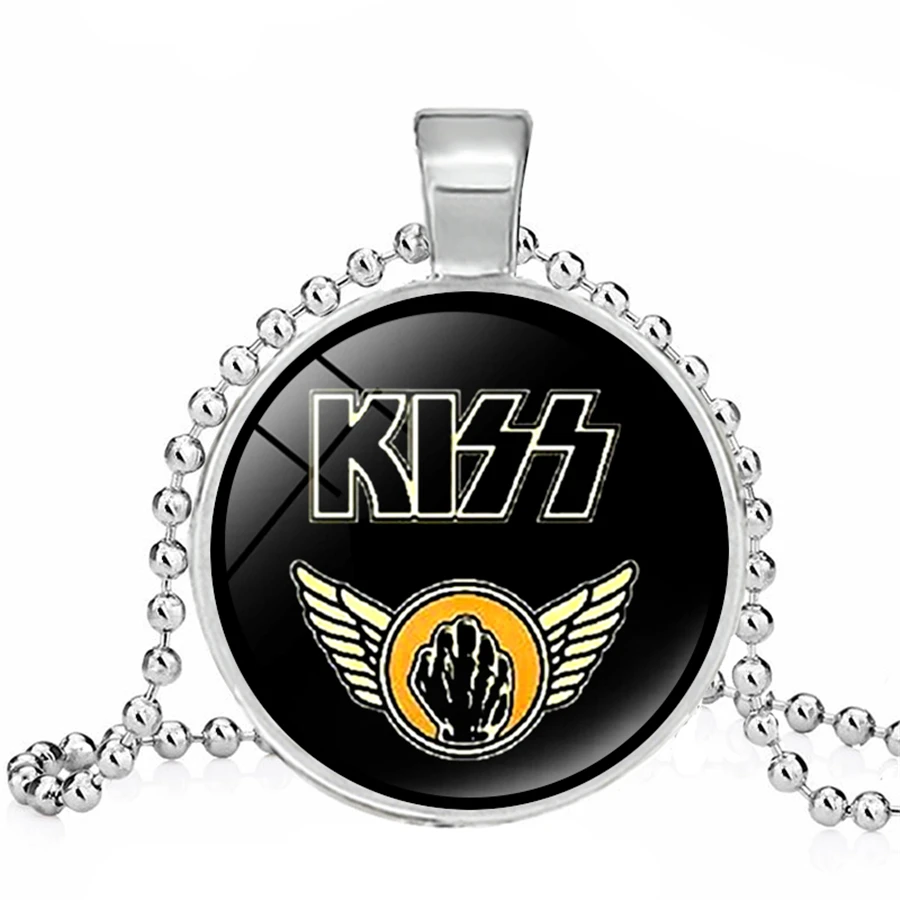 Рок группа ожерелье поцелуй ручной работы Поцелуй Группа Подвески мульти дизайн