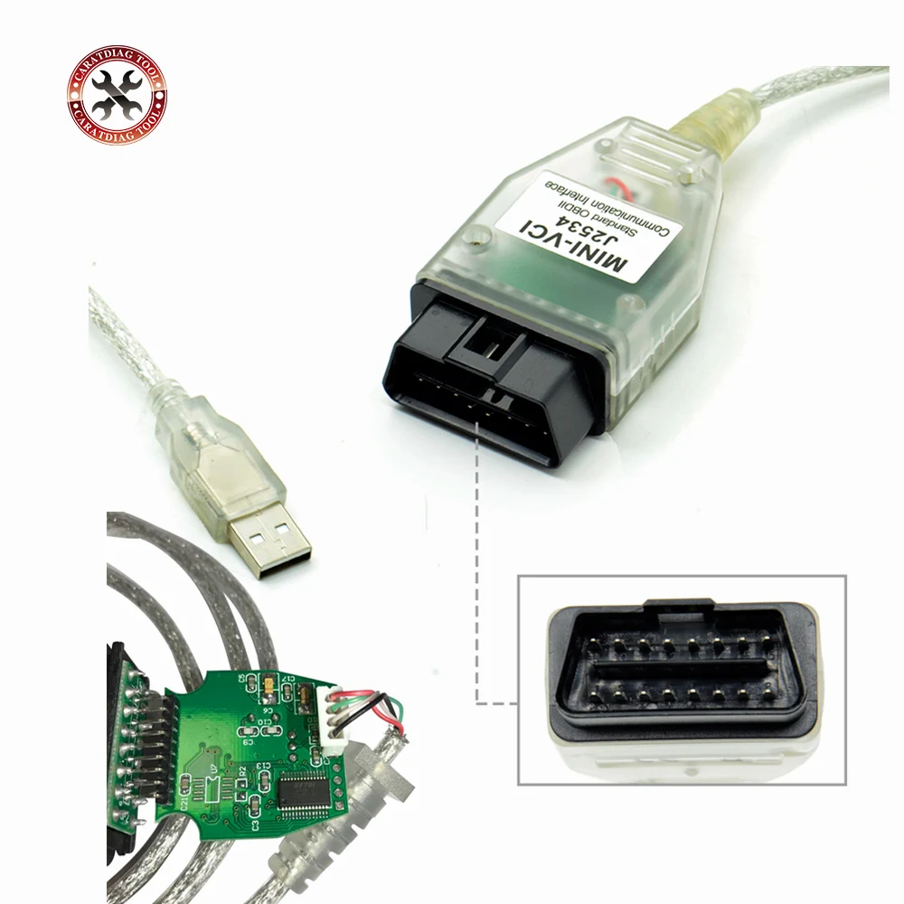 Новое поступление один кабель Mini-VCI J2534 для TOYOTA TIS Techstream V13.00.022 диагностический кабель диагностический мини-разъем