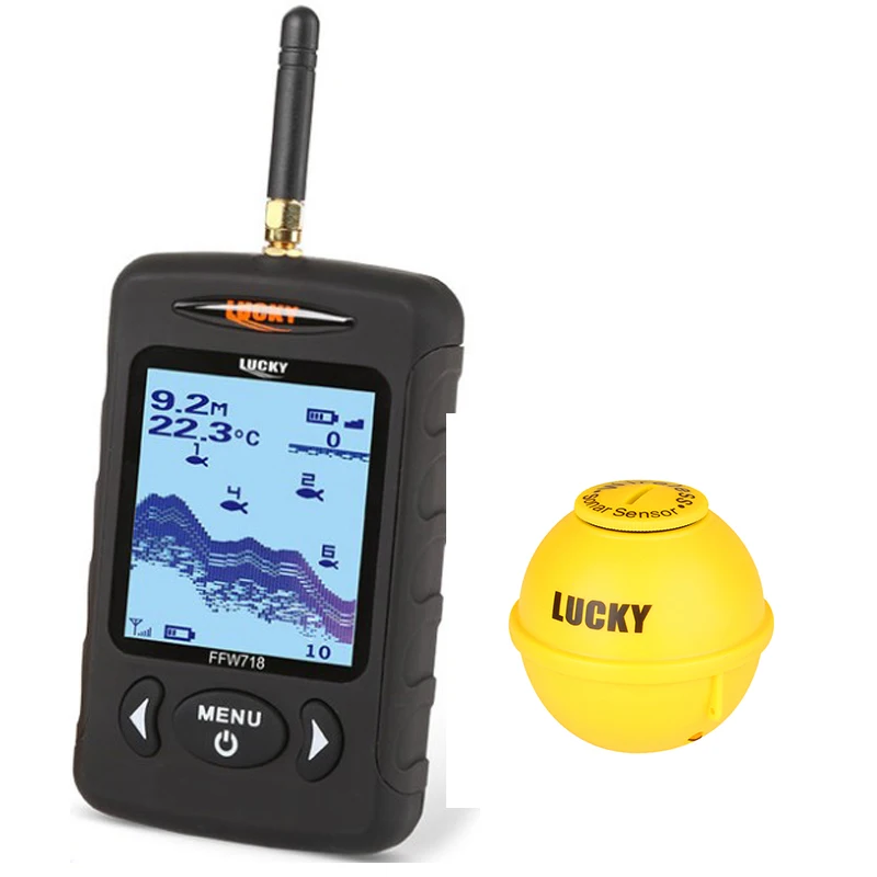 Pаспродажа Эхолот-рыболокатор Lucky Ffw718LA, беспроводной сонар для подводной рыбалки на английском языке