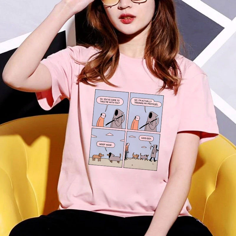

My Brain My Anxiety Print Pink T-shirt Funny Spoof Personality 2019 New Fashion Summer Harajuku Casual Loose Female T-shirt