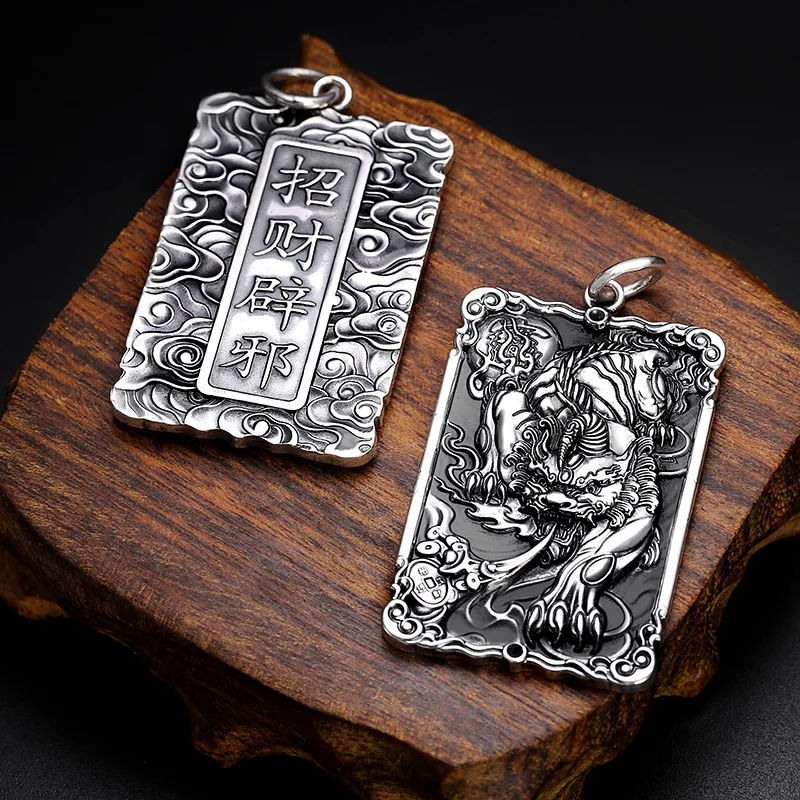 

charming 999 silver pendant men's domineering pendant anti evil transport amulet silver brand Pendant