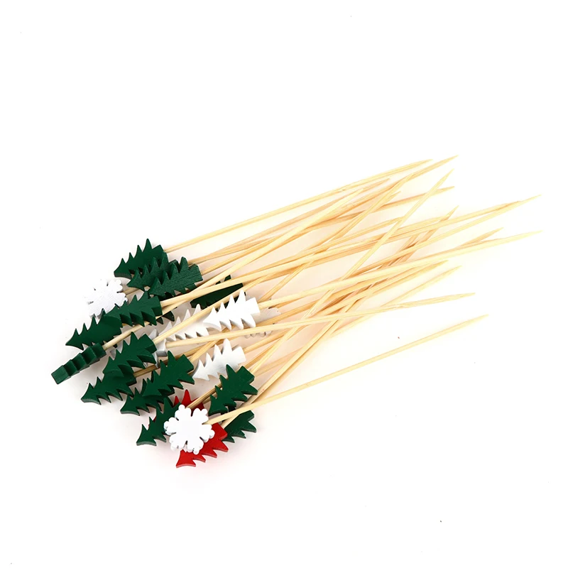 100 шт. рождественские Фруктовые палочки десерт буфетный салат вилка для торта