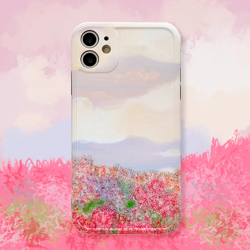 Милый чехол для телефона с цветочным рисунком IPhone 11 Pro Max XR XS мягкий силиконовый