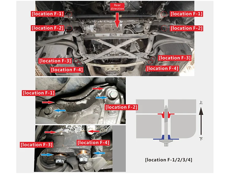 Подрамник задняя ось жесткая втулка воротника для Audi A4/A4L S4 RS4 Q5 B8/B9 Octavia алюминиевая повышающая стабильность управления