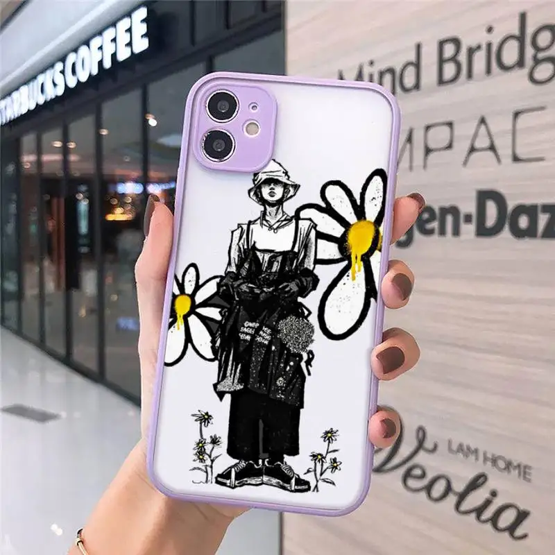 

G dragon peaceminusone Phone Cases Matte transparent For Purple iPhone 12 Mini 11 Pro XR XS Max 7 8 Plus X Back Cover