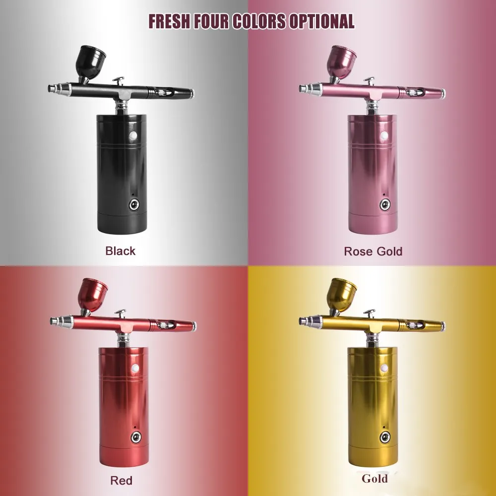 Мини Перезаряжаемые Аэрограф розовый Портативный влаги впрыска Краски пистолет