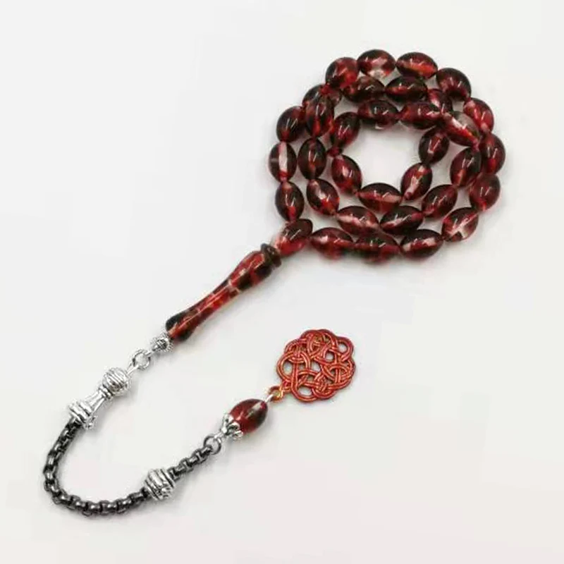 Специальный красный резиновый мужской браслет Tasbih 33 prayerbeads Исламский подарок для