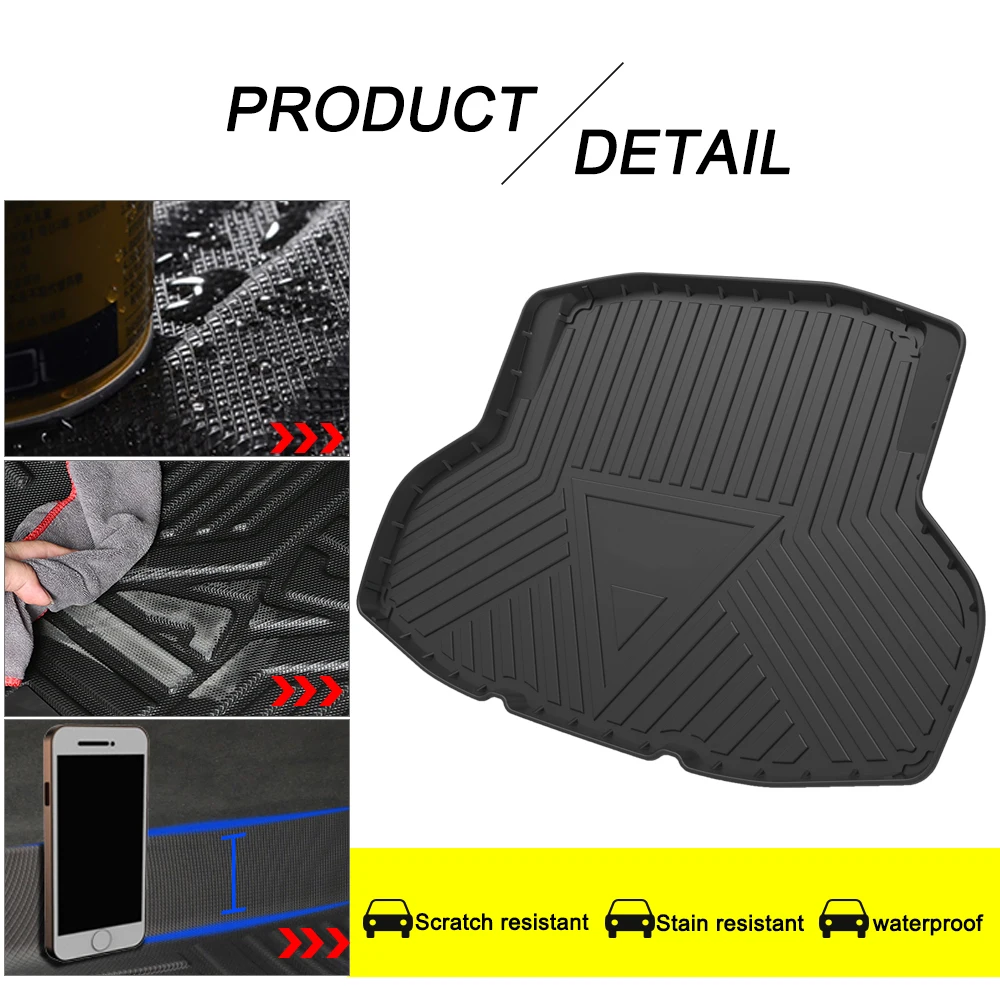 ?? 車のトランクプロテクターライナーマットホンダシビック2016 2017 2018 Tpe防水車のトランクブーツシートカバークッショントランク