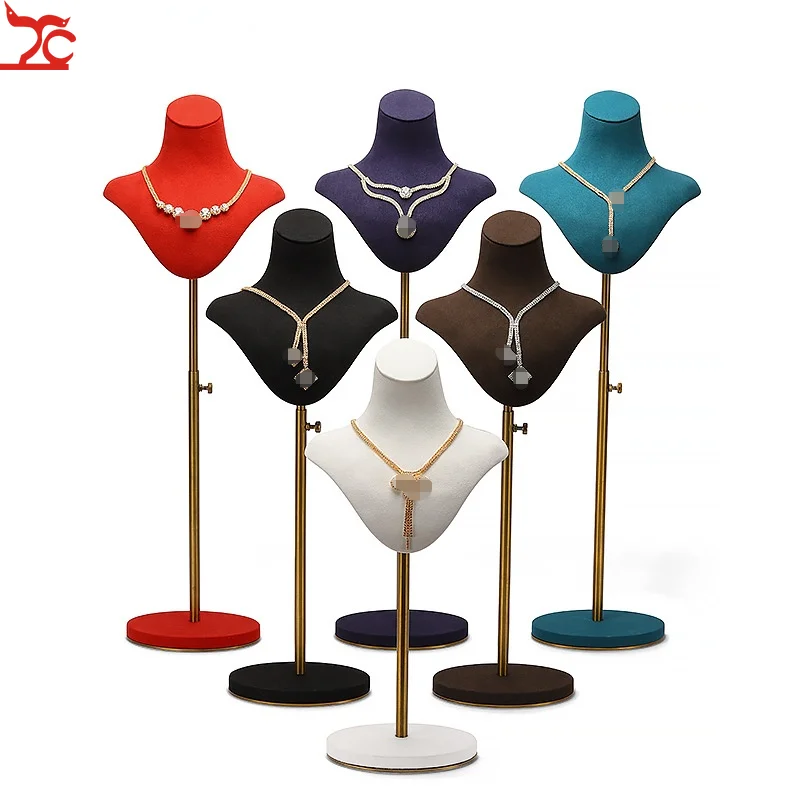 Portrait Neck Jewelry Display Props Window Display Furnishings Can Be Pulled Up Telescopic Jewelry Shelf Earrings Jewelry Holder
