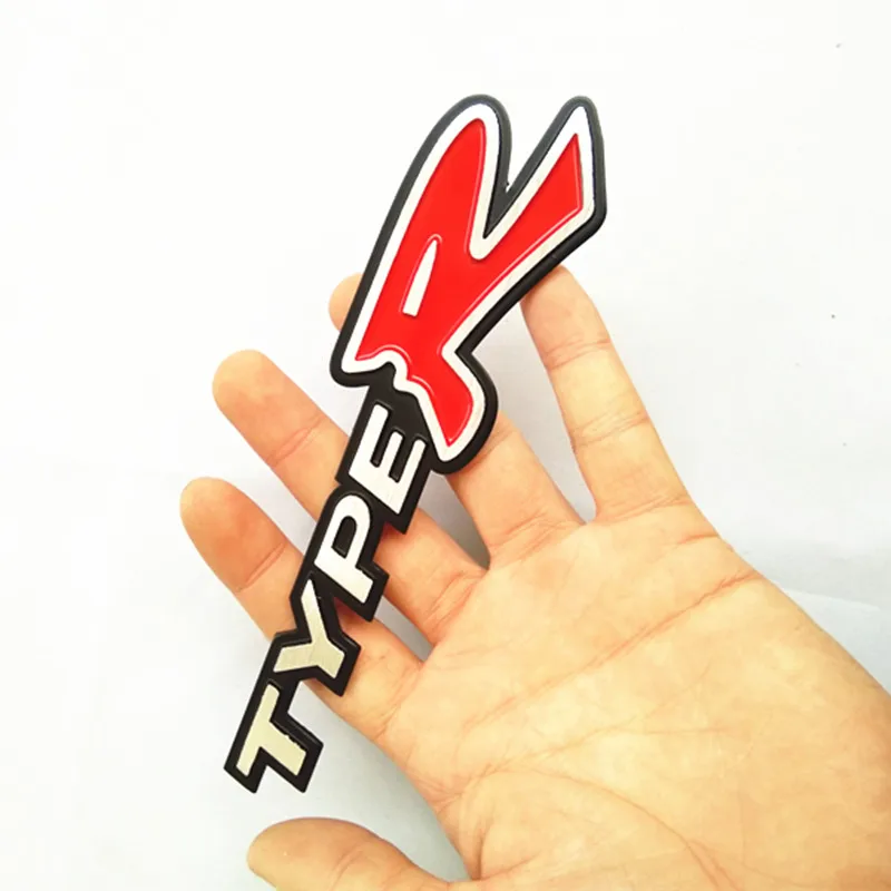 Type R 3D Metal Aluminum Emblem Trunk Badge Sticker | Car Stickers
