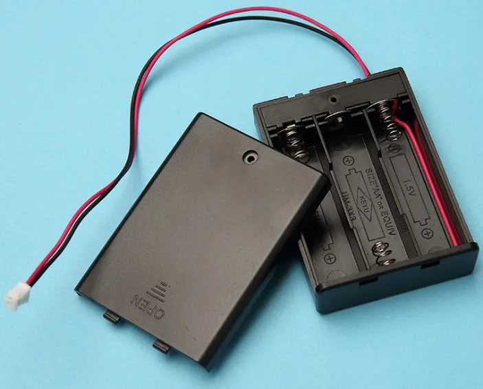 Пластиковый держатель батарейного отсека 4 5 в 3 AA 3AAA с крышкой переключателя