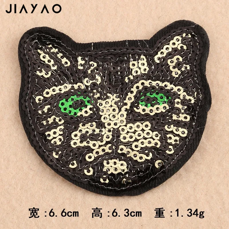 Наклейки с вышивкой на ткани голова кота из мультфильма аксессуары патч наклейки