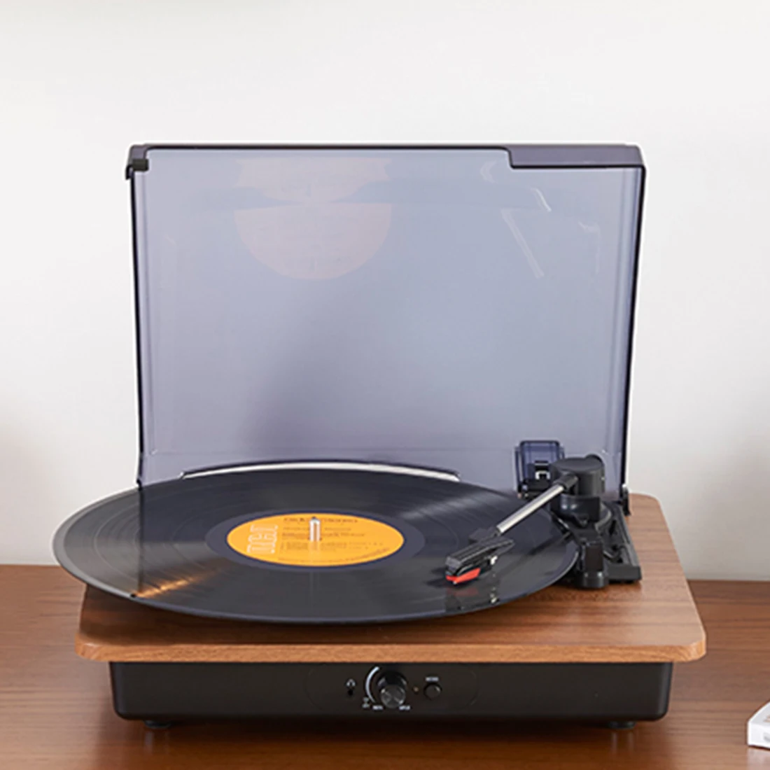 Мини динамик с Bluetooth проигрыватель виниловых записей портативная фотография