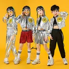 Новинка 2021, Детские джазовые танцевальные костюмы для мальчиков, танцевальные костюмы в стиле хип-хоп, одежда для чарлидинга для девочек, одежда