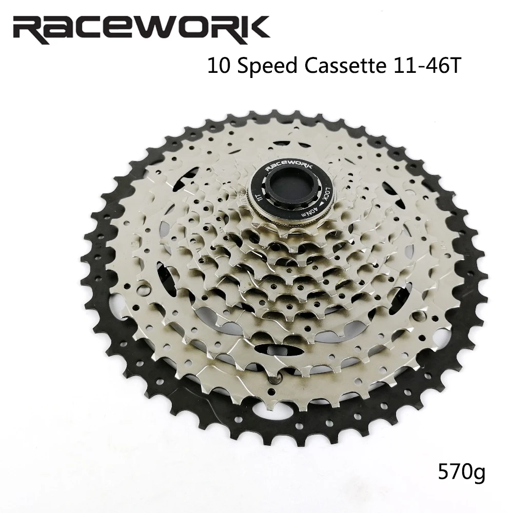 10S 11-46T RACEWORK MTB кассета 10 скоростей 11-46T горный велосипед свободного хода - Цвет: 10S 11-46T