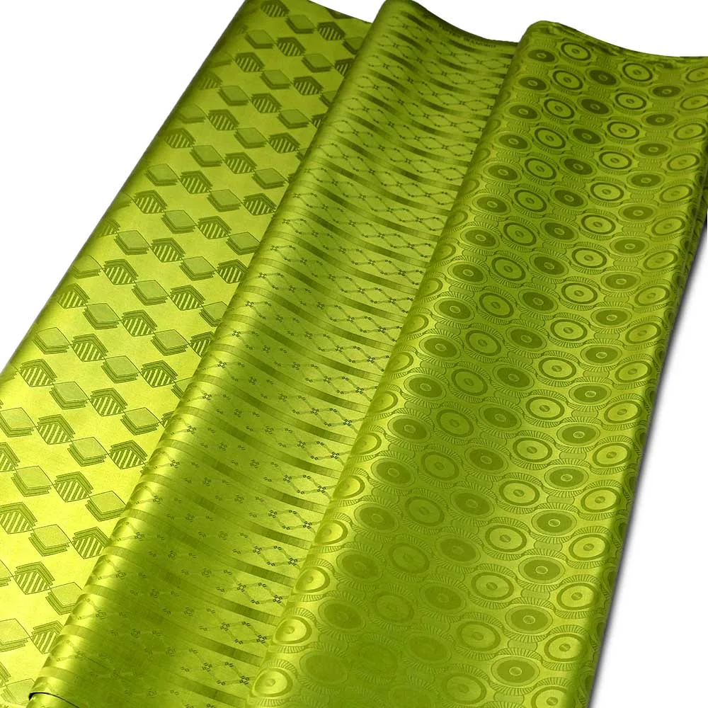matcha green Новое поступление голубой цвет свадебная ткань Африканский Базен Riche мягкий хлопок одежды морская парча туалетный Shadda - Цвет: matcha green