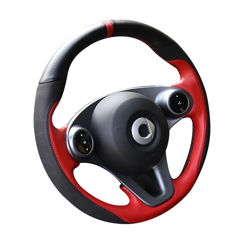 

Automotive Interior Diameter for Smart 453 Fortwo Forfour 38CM Car DIY Genuine Leather Steering Wheel Coversstyling Accessories