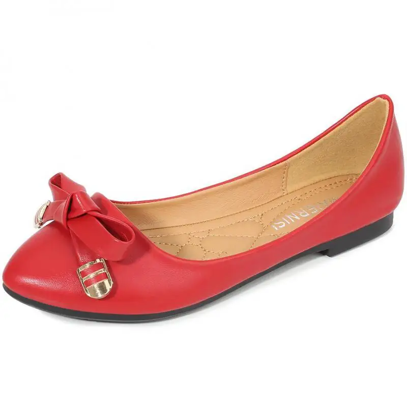 Туфли женские с бантом повседневные лоферы на плоской подошве без застежки