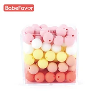 50pcs 12mm baby teething round beads silicone diy pacifier nursing necklace food grade baby oral care chew teething teether bead