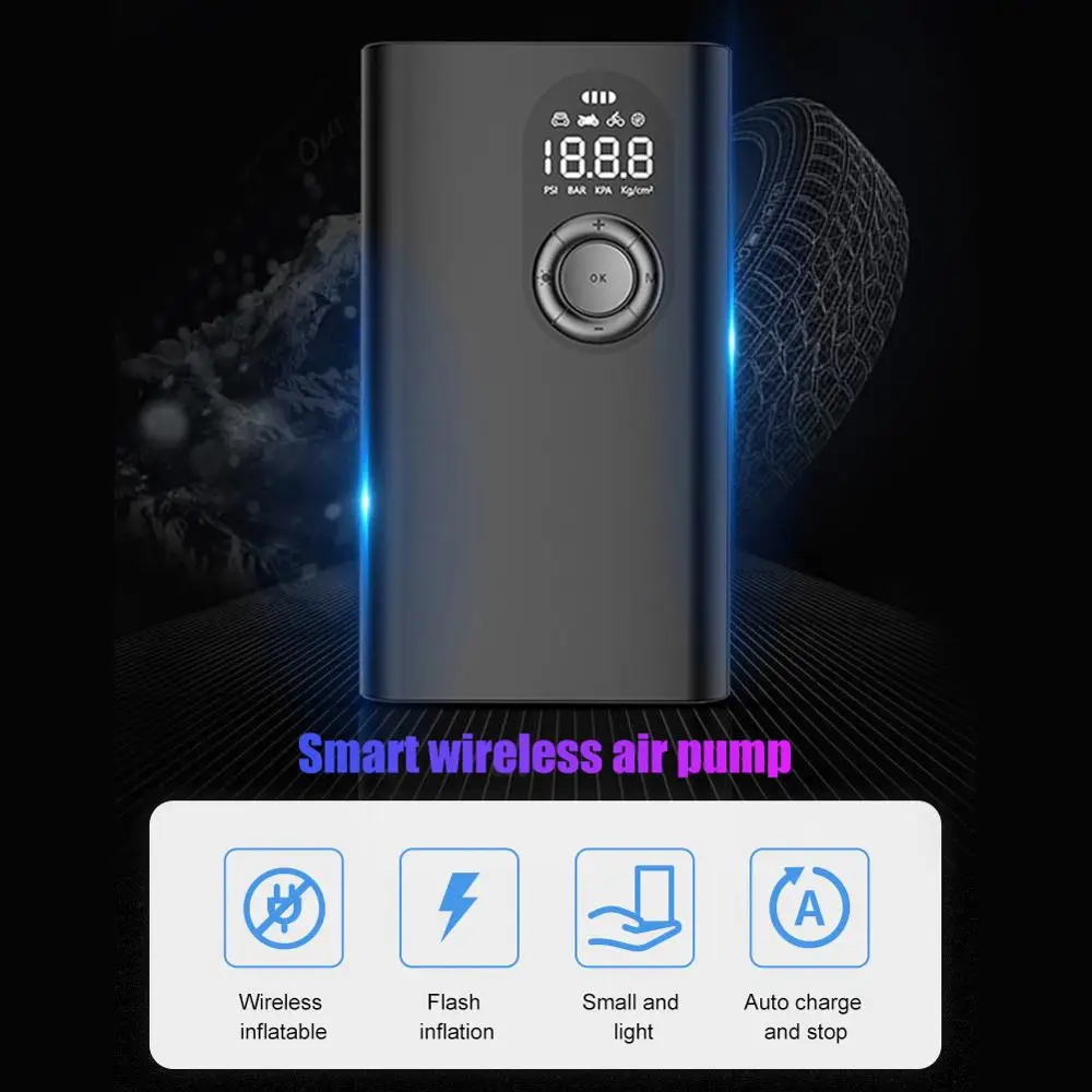 Online Compresor De Aire Eléctrico Portátil Para Coche, Bomba De Aire De Alta Presión, Micro Inflador De Neumáticos