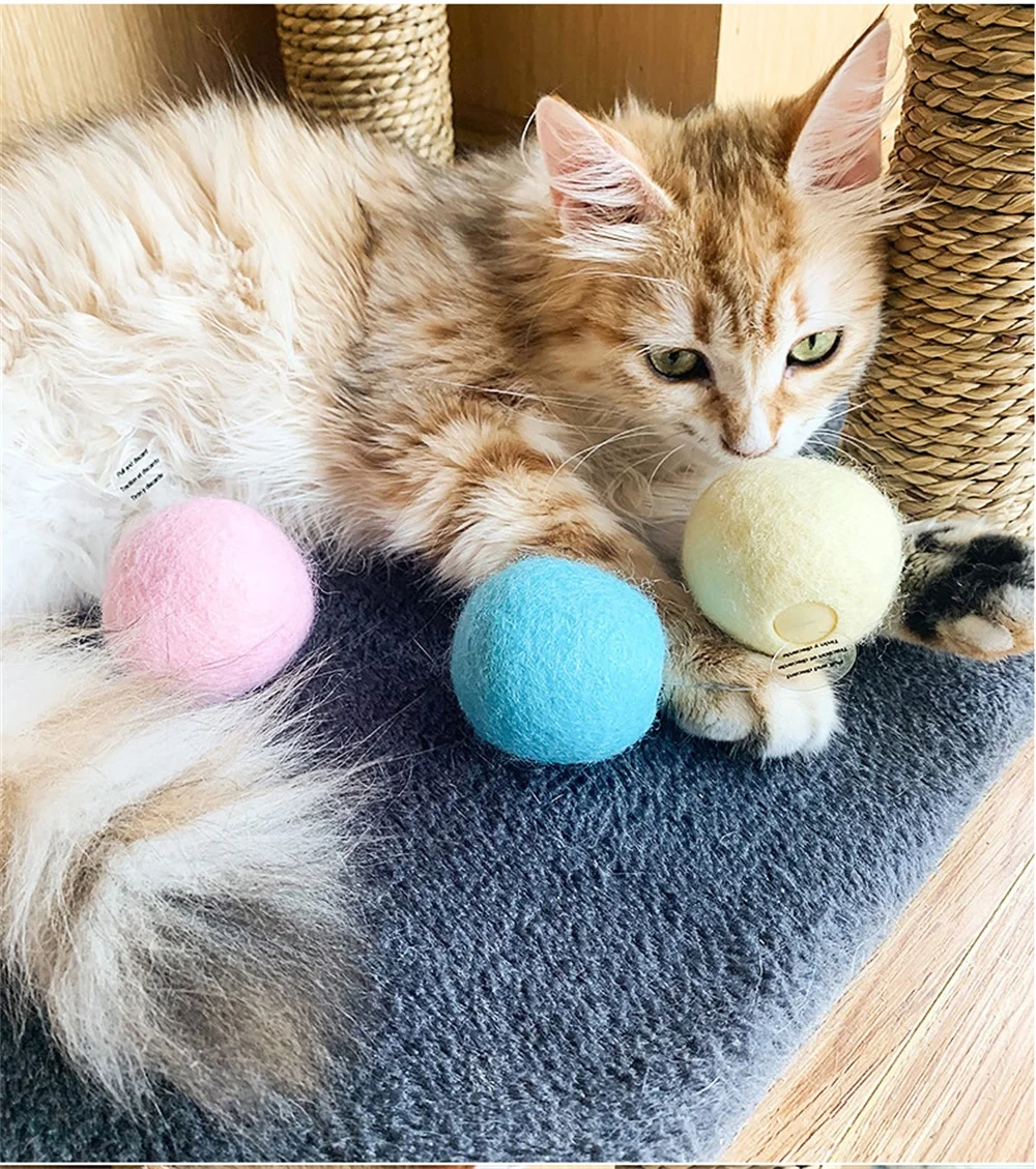 

Smart Toys Interactive Ball Catnip Cat Training Pet Playing Ball Squeaky Supplie Products Teaser Cats Kitten Kitty Toy Supplies