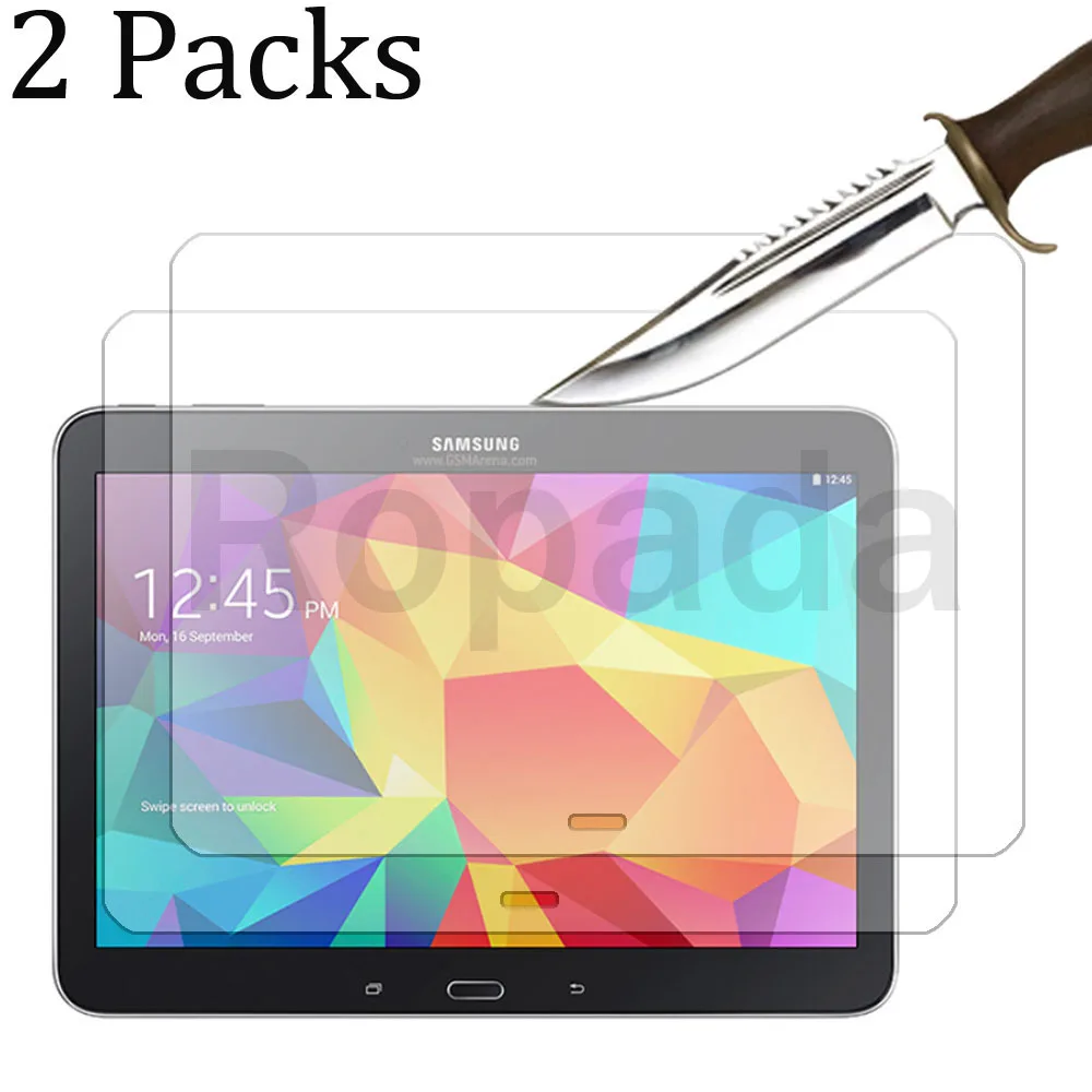 

2 упаковки для Samsung galaxy tab 4 10,1 SM-T530, защита экрана из закаленного стекла 2.5D 9H 0,33, Передняя Защитная пленка для планшета
