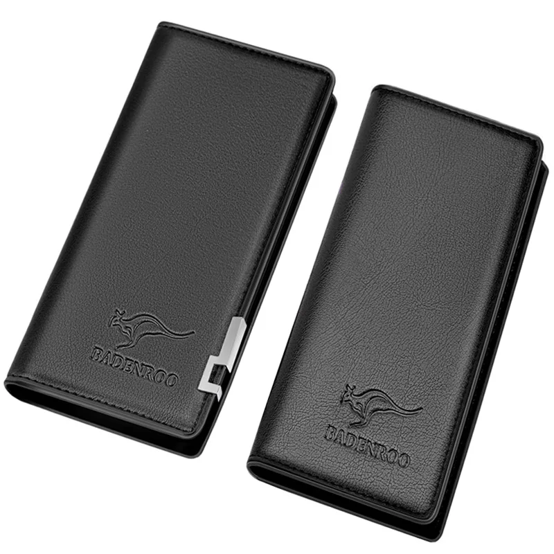 

New Men Wallets Male PU Leather Purses Bifold Slim Card Holders High Quality Long Purse Portable Multi-card Position Money Bag