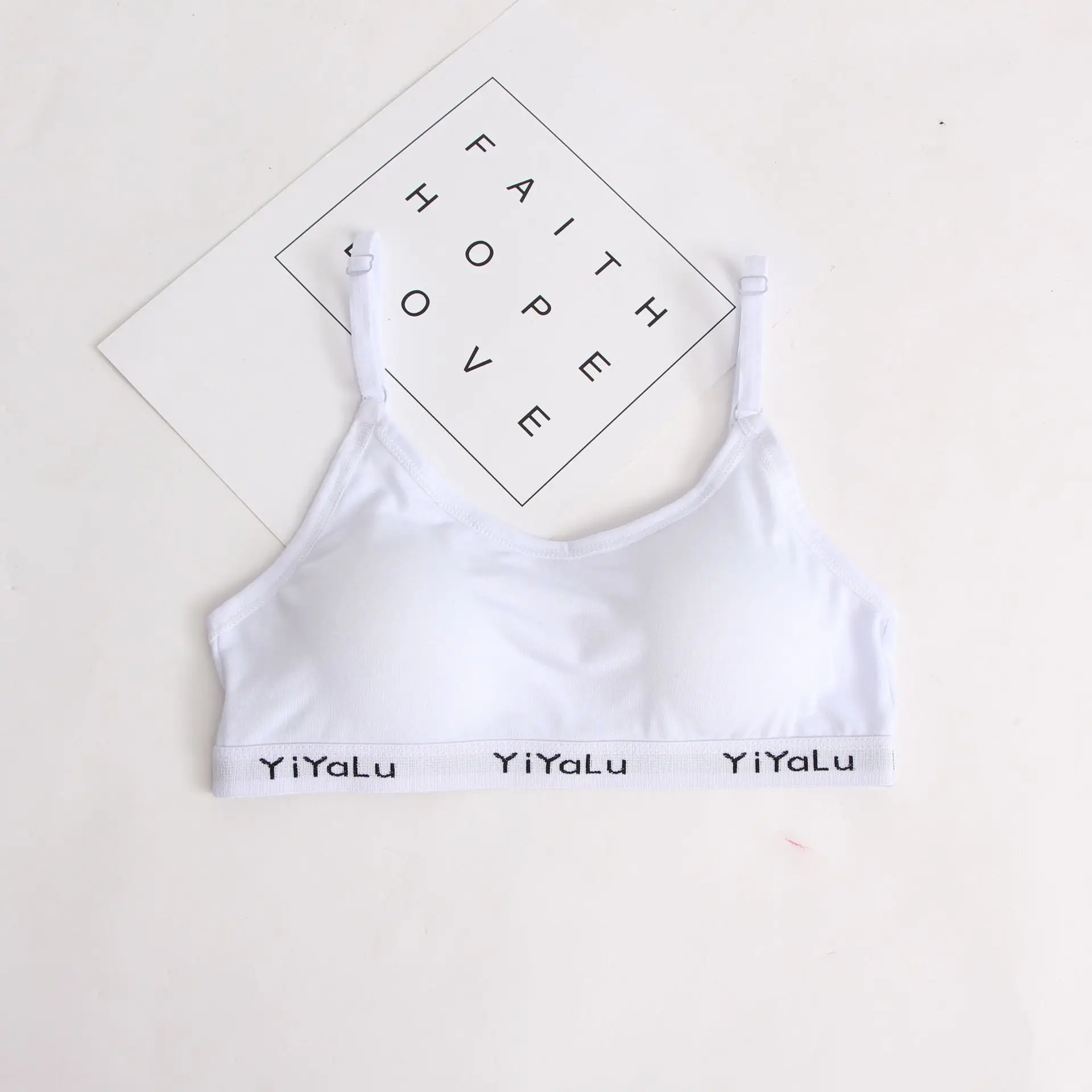 Bra for Teenage Cotton Training Child Girl Underwear Kids Solid Color Sport Vest Teens Puberty Clothing 8-14Y |