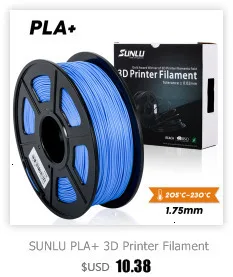 SUNLU PLA плюс 3D-принтеры нити 1,75 мм 1 кг/2.2lb катушки PLA+ ПРИНТЕРЫ нити 3d полиграфические материалы не образующая пузырей
