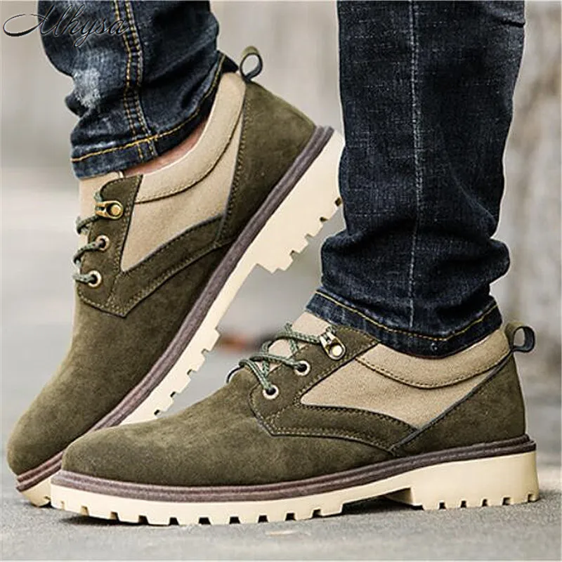 

2020 New Spring And Autumn Round Head Shoes Fashion Single Men's Shoes Retro Tooling Shoes Men Casual Shoes Sneakers L002
