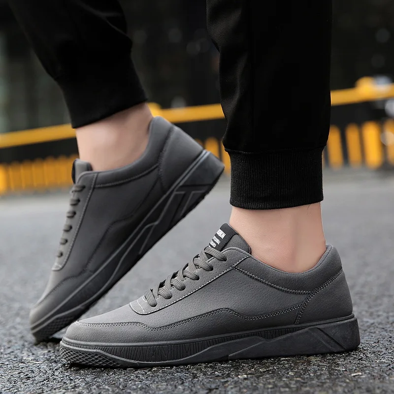 2018 брендовая мужская повседневная кожаная обувь для скейтбординга модные