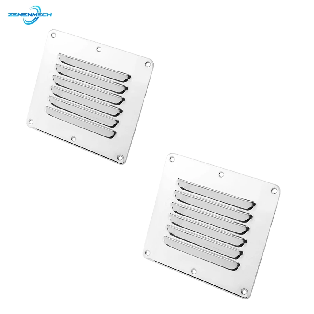 2X 316 Нержавеющая сталь Лодочная морская квадратная вентиляционная решетка вентиляционного заслонки.