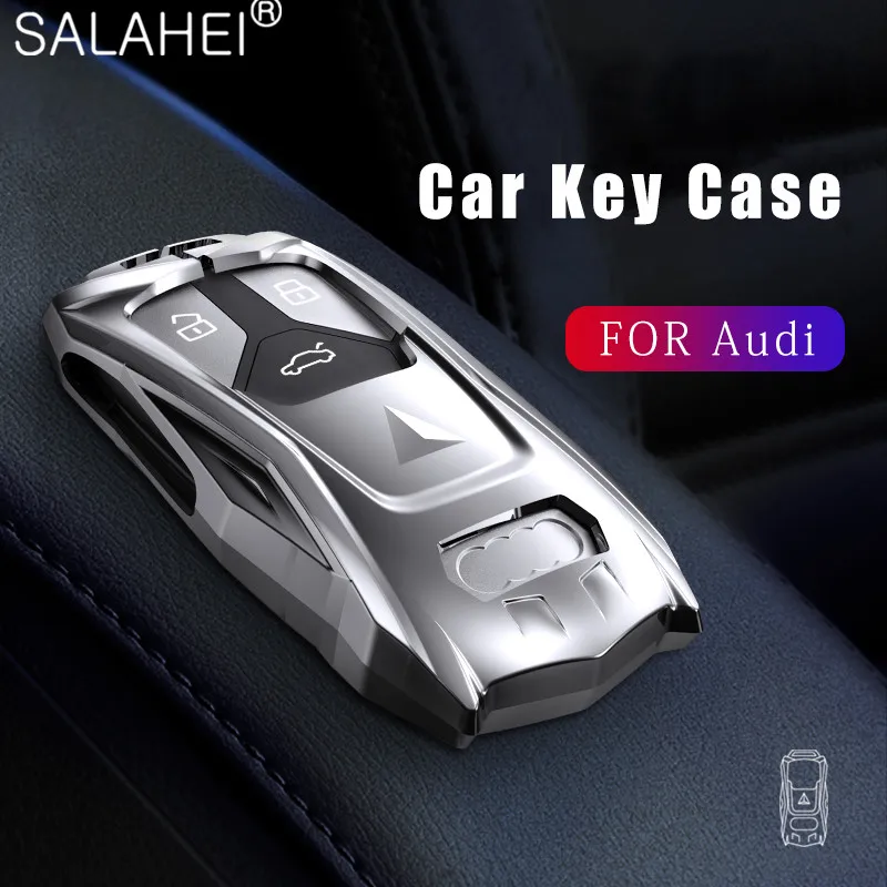 Чехол для ключа автомобиля из цинкового сплава, защита корпуса для Audi A6 A5 Q7 S4 S5 A4 B9 Q7 A4L 4m TT TTS RS 8S 2016 2017 2018, аксессуары - изображение