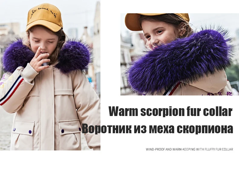 HSSCZL/двухсторонние куртки-пуховики для девочек Новинка года; зимнее плотное пальто для девочек детская одежда верхняя одежда; От 6 до 14 лет