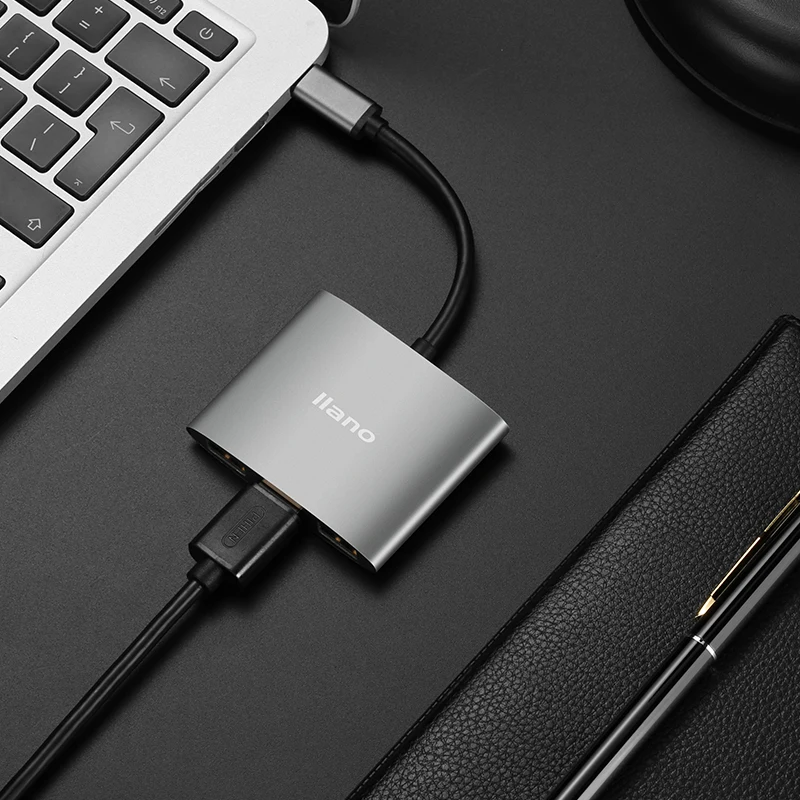

LLANO Type C to HDMI-compatible USB C 3.0 Hub Adapter for MacBook Nintendo Samsung S9 Dex Huawei P20 Computer Accessories