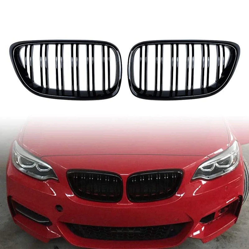 Передний бампер радиатор с двойной линией Спортивная решетка для BMW M2 F87 F22 F23 2014 2018