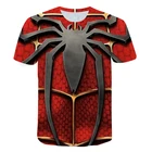 Spidermans летняя детская одежда с рисунком из аниме Удивительный детский 3D с принтом для мальчиков и девочек; Футболка с изображением героев мультфильма Harajuku костюм с коротким рукавом для детей, футболки для маленьких девочек, детские От 4 до 14 лет