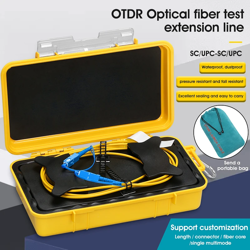 Buy SC/UPC-SC/UPC OTDR Optical Fiber Cable Test Extension Line Launch Dead Zone Eliminator Ring Single Mode 500M 1KM 2KM on