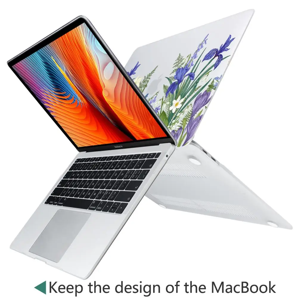 Чехол-клавиатура для ноутбука с мраморным цветочным узором для нового MacBook Air 13 Pro 13,3 15 дюймов retina Touch Bar A2159 A1932