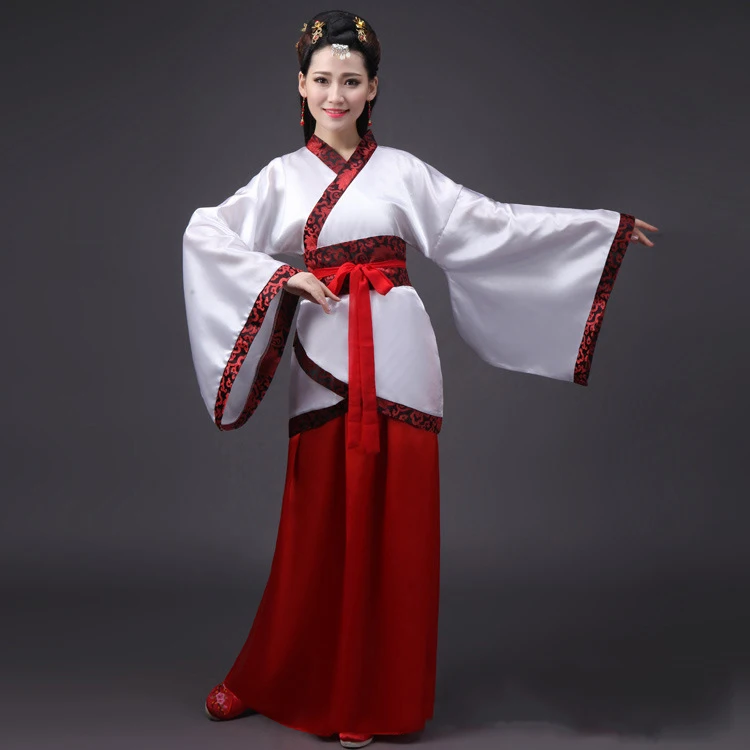Woman Chinese Traditional Hanfu Tang Suit Robe Cosplay Costume Adult Performance Stage Dance Dress Cheongsam Outfit Clothing Set - Цвет: 6