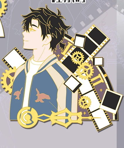 

Anime Shiguang Daili Ren Cheng Xiaoshi Lu Guang Metal Badge Button Brooch Pins Collection Medal Pendant Souvenir Toy 5x6cm