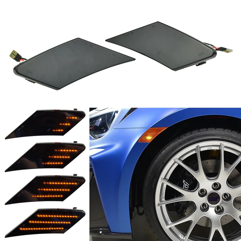 2x динамический Led Сигнал поворота светильник переднего бампера