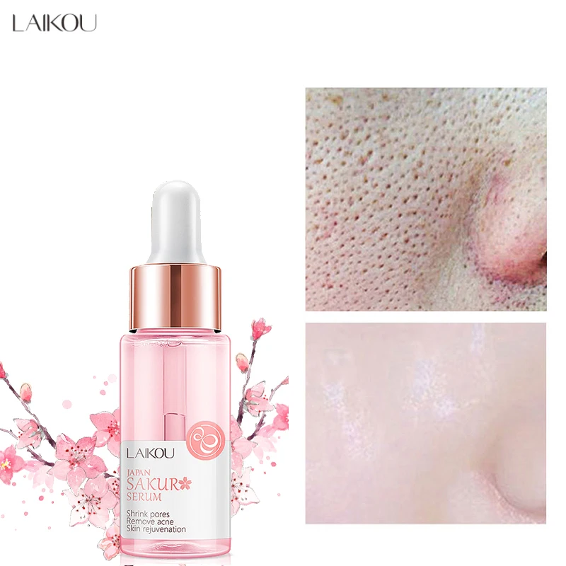

LAIKOU Hyaluronic Acid Moisturizing Skin Care Shrink Pores Fades Spots Serum Vitamin C Whitening Brighten Nourishing Cosmetics