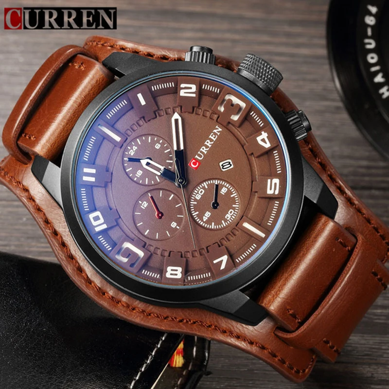 hot curren creative watches men luxury brand sports military quartz mens watch male clock men wrist watch man masculino drop free global shipping