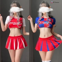 women japanese schoolgirl cosplay uniform girl sexy lingerie adults cheerleader costume set halloween femme mini pleated skirt