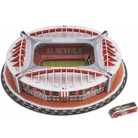 funny 84pcsset portugal benfica stadium ru competition football game stadiums building model toy kids child gift original box