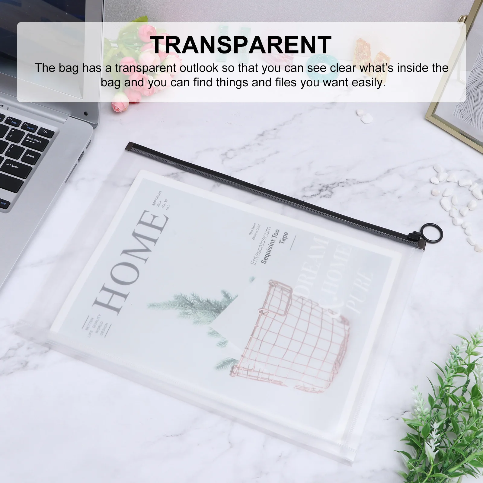 

12pcs A4 File Holder Standard Transparent PP Loose Leaf Pouch With Self-Styled Zipper Filing Organizer Waterproof Moisture-Proof