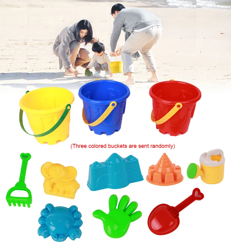 

Большой Пляжный ковш, набор из 7 предметов с инструментами, лопата и грабли, пляжные игрушки для хранения, коллекция игрушек, песочный пояс, п...