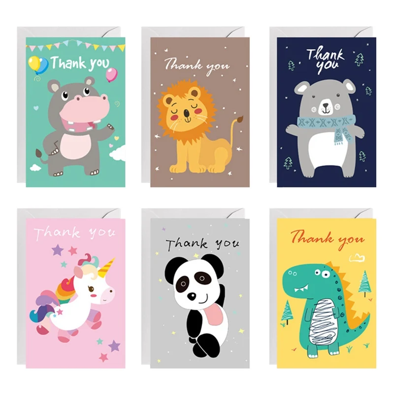 

канцелярская наклейка 6 pcs/lot Thank You Greeting Card Graduation Thanksgiving Day with Envelope